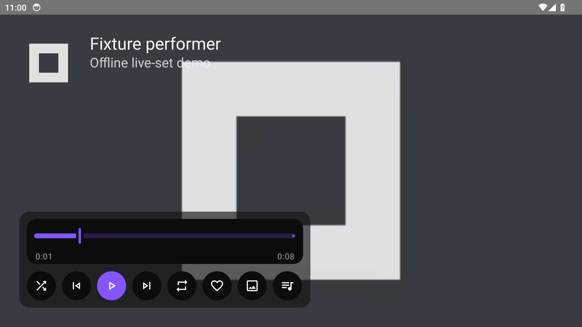 Controlled audio-only player